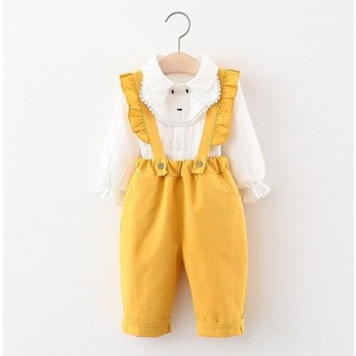 2021 Tracksuit For Children Autumn Clothing Long-Sleeved Top Overalls Casual Baby Girls Sets Kids Suit Newborn Baby Clothes Sets