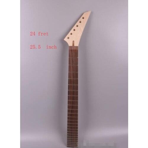 Lectric guitar neck replacement 24 fret 25.5" Truss Rod Rose Fretboard new