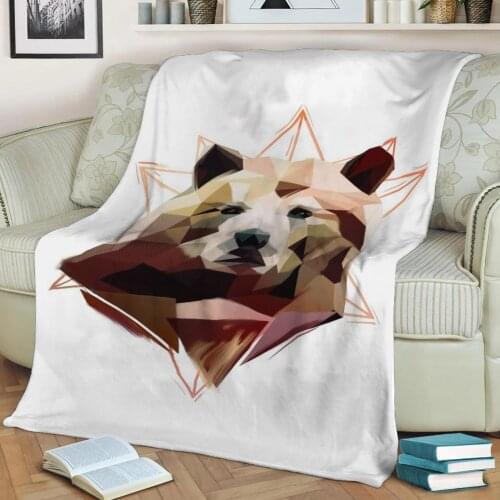 Bear Flannel Throw Blanket 3D Printed Keep Warm Sofa Child Blanket Home Decor Textiles Dream Family Gift