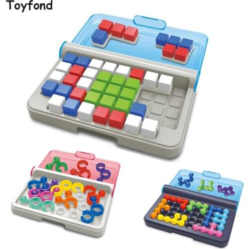 IQ Challenges Smart Games Puzzler Pro Chain Buckle Puzzle Board Game with Logical Solution Montessori Toys Kids Educational Gift