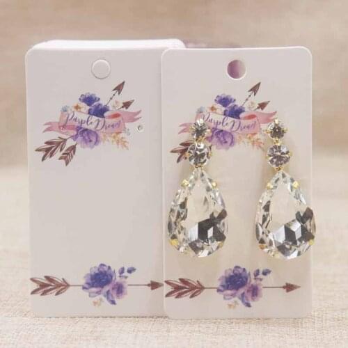 200pcs Earring Cards Jewelry Display Cardboard Different Color Design Kraft Custom Newest Arrived Girls Gift Paperboard 5x9cm