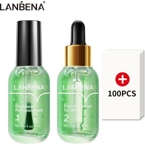 LANBENA Blackhead Remover Nose Stripes Face Masks Care Serum Shrink Pores Treatment Shrinks Pore Essence Facial Beauty Skin Care