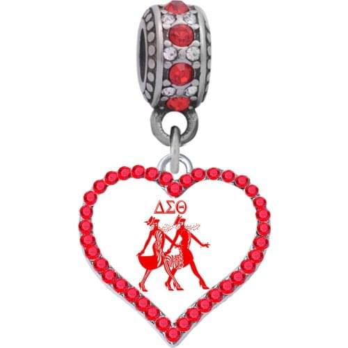 Custom Sticker Metal Crafts Inlay 1913 Greek Letter Delta Pendant Sorority Charms Society DST Group College Jewelry