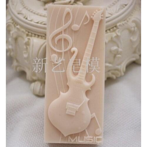 Bass Musical 3D Silicone Soap Mold Handmade Silicone Molds Mould for Soap