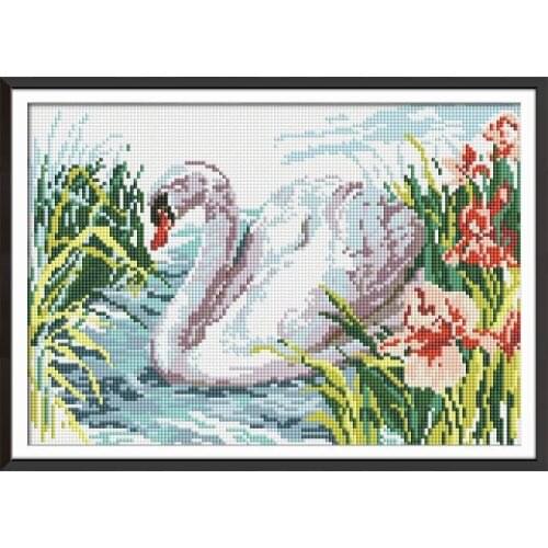 Swan 2 cross stitch kit Square Round Drill stitching embroidery DIY handmade needlework