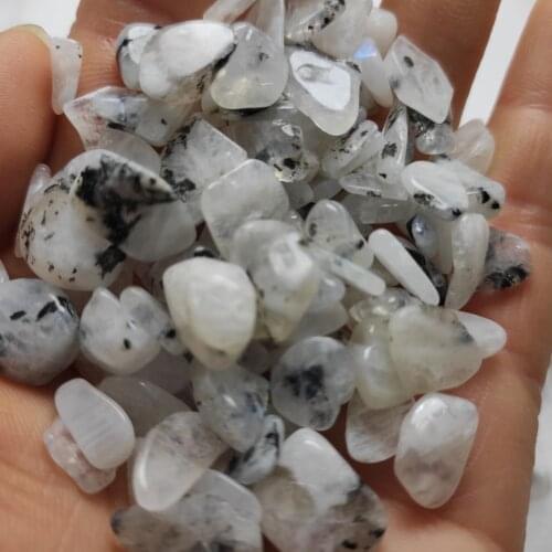 Natural White Moonstone Crystal Quartz Polishing Gravel Reiki Healing Chips Natural Quartz Crystals