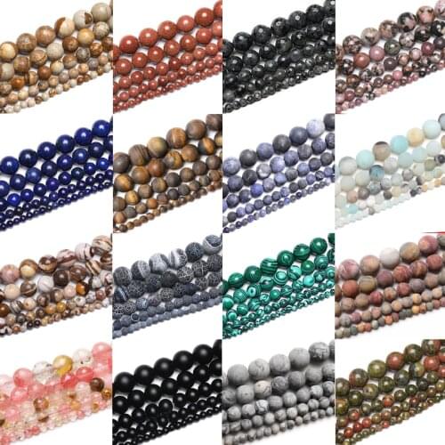Natural Stone Matte Tiger Eye Morganite Agates Stone Round Beads For Jewelry Making Diy Bracelet 15'' 4mm/6mm/8mm/10mm/12mm
