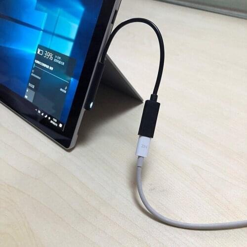 New 0.2M Female USB-C Charging Cable for Surface Pro 6/5/4/3 Surface Laptop 1/2, 45W 15V PD Charging Cable