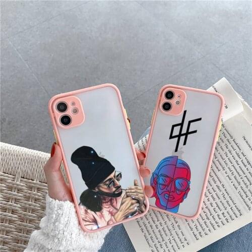 PNL QLF Rapper Phone Case For iPhone 12 11 Mini Pro XR XS Max 7 8 Plus X Matte transparent Pink Cover
