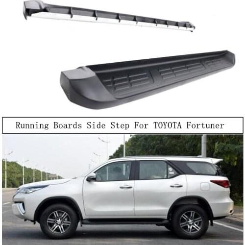 For TOYOTA Fortuner 2008-2021 Running Boards Side Step Bar Pedals High Quality Nerf Bars Auto Accessories
