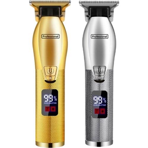 High Quality LED LCD Rechargeable USB Charging Professional Hairstyle Electric Hair Clipper For Barber Shop