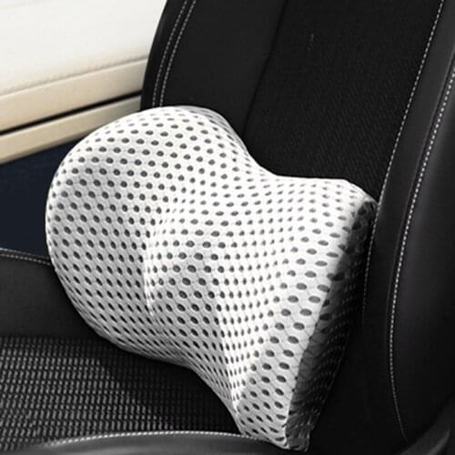 Mesh Car Pillow Lumbar Support Pillow Car Seat Waist Cushion Protect Spine Vertebral Low Back Cushion Bed Sleeping Pillow