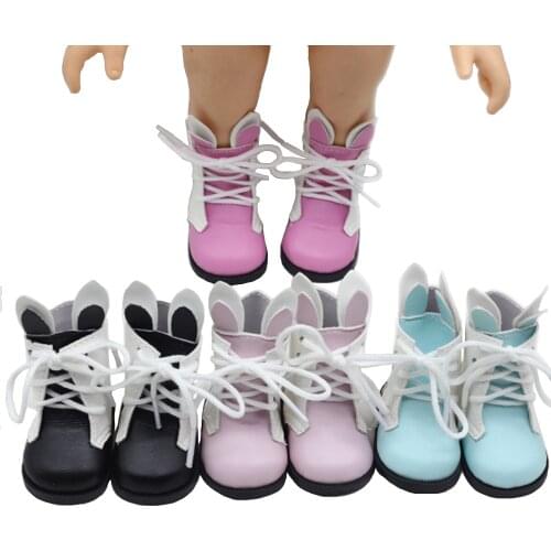 1Pair Cute PU Rabbit Shoes Suit for 16Inch Sharon Doll Boots Shoes Best Gift Accessories Toys