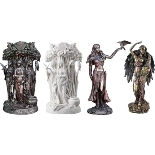 Resin Goddess Statue Figure Handmade Figurine Bronze Wedding Gift Xmas Desktop Decoration