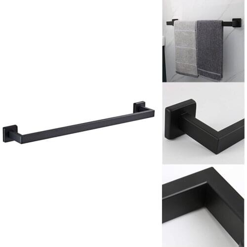 Bath Towel Rack -Square Base Thicken SUS304 Stainless Steel Towel Bar for Bathroom, Bathroom Accessories Towel Rod