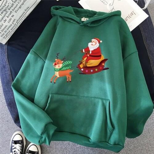 Female Sweatshirts Cloth Unisex Hoodie Christmas Cute Fashion Streetwear Pullover Graphic Printed Winter Basic Hoodies