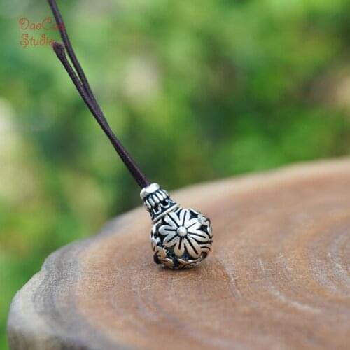 10mm Silver Guru Beads Round Daisy Flower 3 Hole Loose Mala Beads Japa Beads Bracelet Pendant Earrings Jewelry Findings DIY