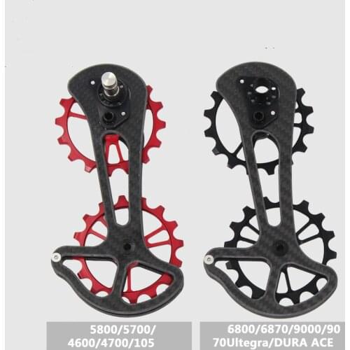 16T Bicycle Ceramic Carbon fiber Bearing Jockey Pulley Wheel Set Rear Derailleurs Guide Wheel for Shimano Ultegra/DURA ACE
