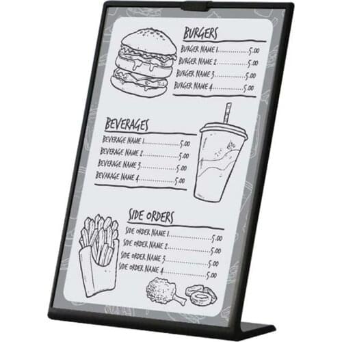 297*210mm A4 label price tag card clip frame L sign poster label holder stand price talker tabletop desktop display rack