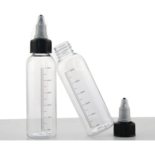 50pcs Plastic PET E juice Liquid Capacity Dropper Bottle Twist Top Cap Tattoo Pigment Ink Containers 30ml 60ml 100ml 120ml 250ml