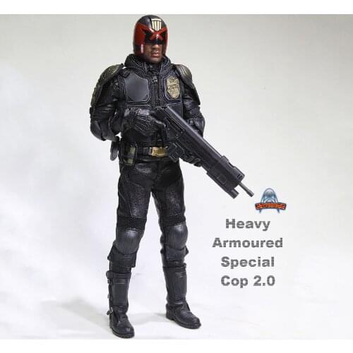 In Stock AF022 1/6 Scale Heavy Armoured Soldiers Special Version of Police 2.0 Judge Out Of Print 12 inch Action Figure Full Set