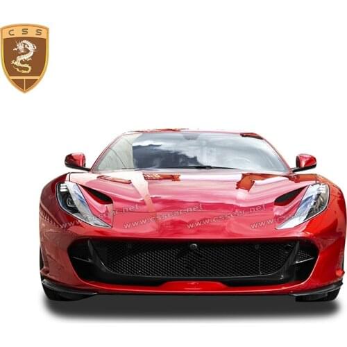 Car Body Racing Carbon Fiber Front Air Intake Flow Vents and Front Bumper Wing Canards Case For Ferrari 812 Auto Accessories