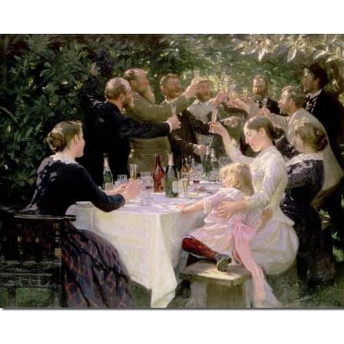 High quality Hip Hip Hurrah Artists Party at Skagen by Peter Severin Kroyer oil painting on canvas Portrait Art Hand painted