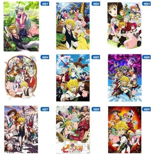 Anime The Seven Deadly Sins 5D DIY Diamond Painting Diamond Embroidery Full Mosaic Cross Stitch Kits Home Decor Gift
