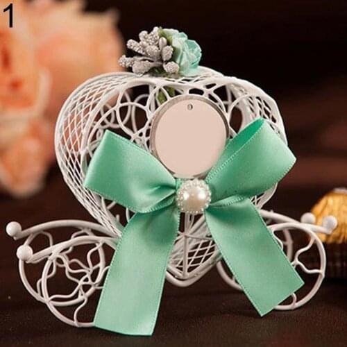 Carriage Candy Box Wedding Favors Gifts Chocolate Box Giveaways tool Party Supplies Ribbon Bowknot Sweet Carriage Shape