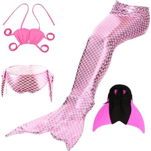 Girls Mermaid Costume Bikini Mermaid Swimsuit Mermaid Tail 2PC Kids Outfit Set Beach Summer Party Clothing 3-12 Years