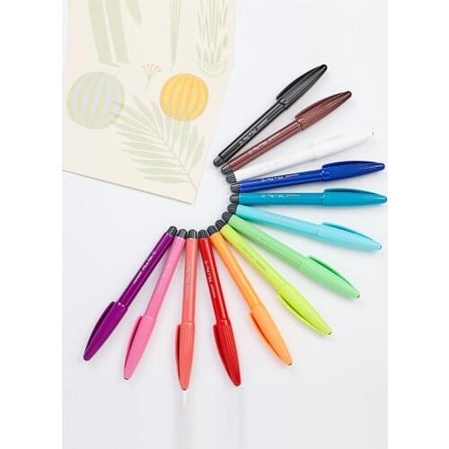 Cute Korea Stationery Multicolour Gel Pen Monami Plus Pen S 04031 Water Brush Fiber Pen School Office Supplies