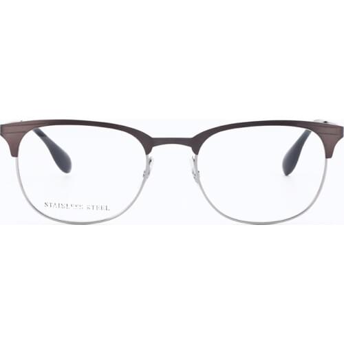 YOUTOP New Arrival Frame Mens Fashion Eyeglasses Males Myopia Big Eye glasses Striped Stainless Steel eyewear S7019