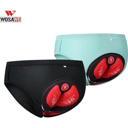 WOSAWE Mens Cycling Underwear Comfortable Underwear Sponge Gel 3D Padded Bike Short Size S-XXXL Bike Short Pants
