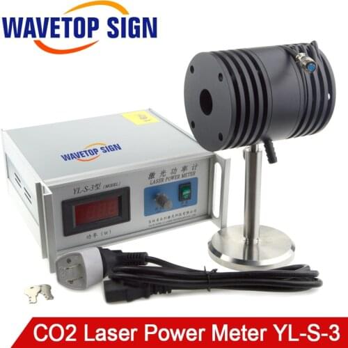 WaveTopSign Desktop CO2 Laser Power Meter Test Range 0-200W use Wavelength 10.6um Input Voltage AC 220V Modle YL-S-3
