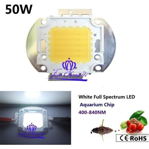 New 400nm 840nm Full spectrum white light Aquarium LED 50W LED Aquatic plant light 1