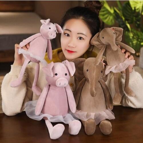 VIP Cartoon Pig/Elephant Cuddle Pillow Stuffed Plush Toy Cute Shape And Appearance Home Decoration Gifts for Children