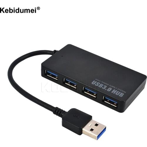 Kebidumei Super Speed Up To 5Gbps USB 3.0 Hub 4 Ports USB3.0 Splitter Adapter With Power Charging Interface For PC Laptop