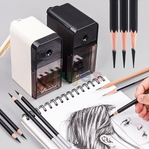 TEN-WIN Adjustable Hand-cranked Pencil Sharpener, Charcoal Pencil Sharpener for Art Students, School Supplies, Stationery Items