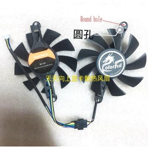 New Original for Colorful GTX950 GTX960 1050 GTX1060 P106 Video Graphics card cooling fan 1set