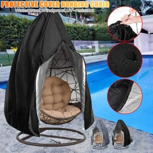 Waterproof Patio Chair Cover Egg Swing Chair Dust Cover Protector with Zipper Protective Case Outdoor Hanging Egg Chair Cover