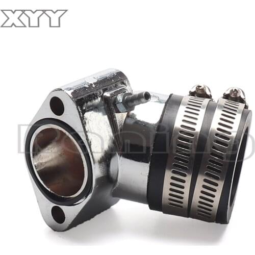 Performance chrome Alloy intake manifold for Scooter Moped GY6 125 GY6 150 152QMI 157QMJ / CVK30 Carburetor intake Manifold