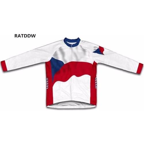 Czech Republic Flag Winter cycling jersey thermal fleece cycling clothing Ciclismo Maillot Cycling Clothes