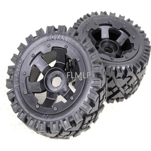 1/5 Rc Car Rofun All-terrain Tire Rear Wheel Assembly for Fit for HPI ROVAN KM BAJA 5B SS Truck Parts