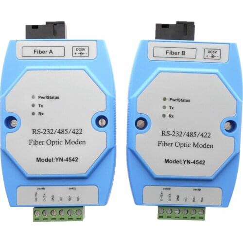 1 pair YN4542 RS485 optical cat optical transceiver industrial control 485 to optical transceiver YN-4542