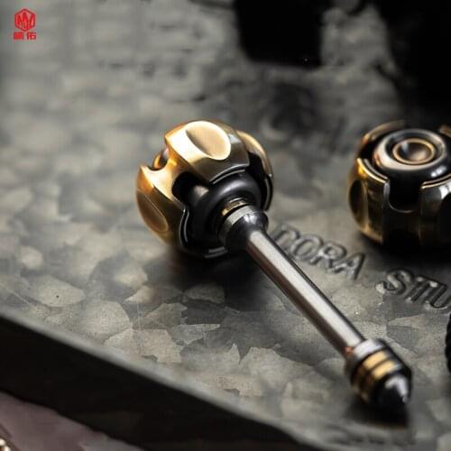 1PCS Creative Trendy Gift Brass Top Spinning Toy EDC Adult Decompression Toy