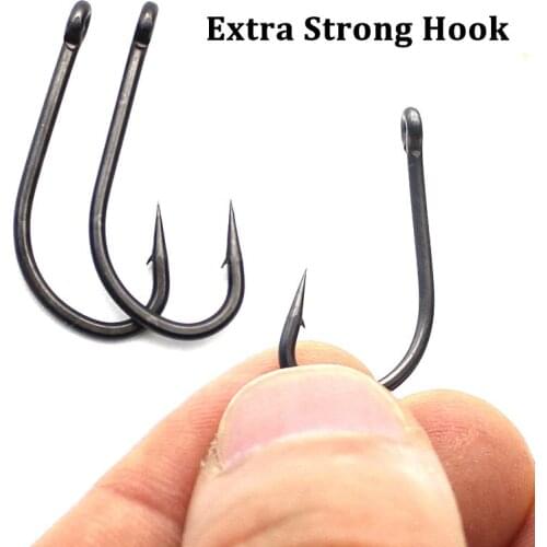20PCS Carp Fishing Hook High Carbon Steel Hair Rigs Micro Barbed Hook PTFE Coated Extra Strong Hook For Carp Fishing Accessories