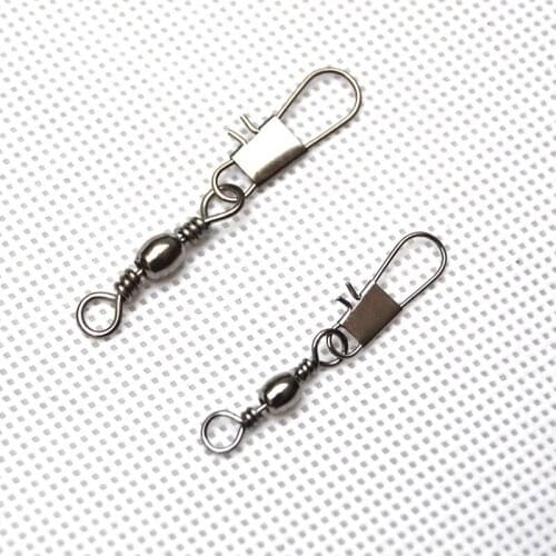 50pcs/lot Fishing Pin Connector Rolling Swivel Stainless Steel Fishing Gear Accessories Connector Fishing Lure Tackle 3.1cm