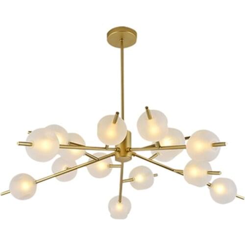 9/12/15Heads Nordic Molecular Glass Ball Chandelier Postmodern Simple Designer Model Room lustres Lighting