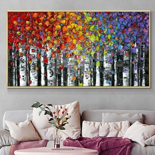 Abstract Tree With Colorful Leaves diamond embroidery sale,3d Pictures diamond mosaic full square round painting cross stitch