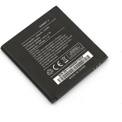 For Wiko Sunset 2 Battery 1300mAh Sunset2 Bateria Batterie